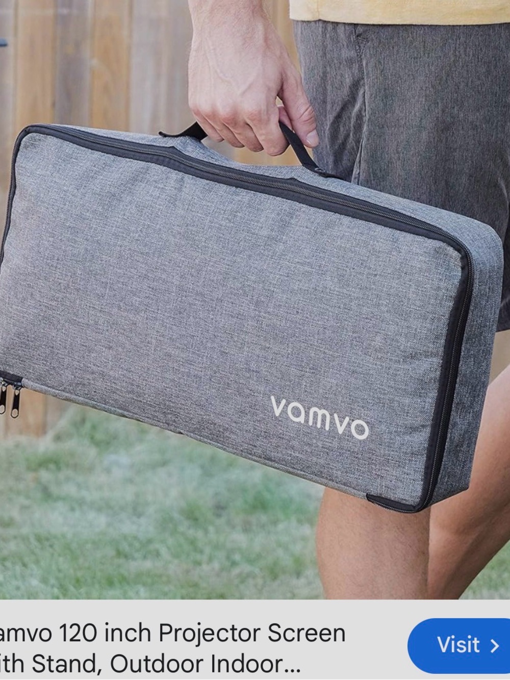 Vamvo 120” Outdoor Indoor Portable Projector Screen